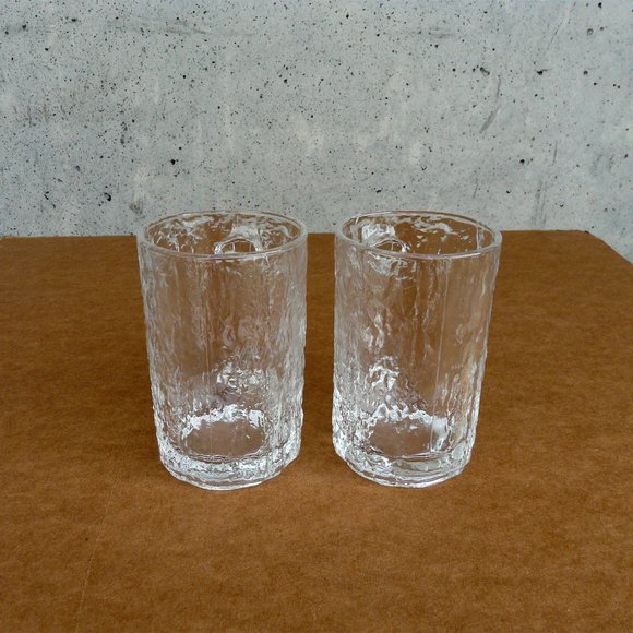 MCM Brutalist Studio Nova Frostfire glass mugs by Hoya, 2 pcs, made in Japan - Picture 4 of 10